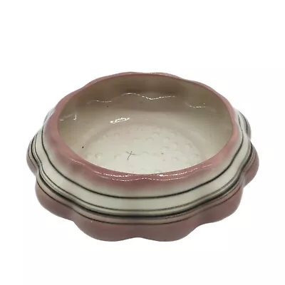 $73 • Buy Vintage Pink Ceramic Planter House Plant Bulb Succulents Cactus Pot White Black