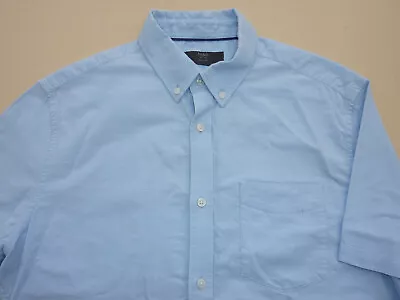 Marks & Spencer M&s 100% Cotton Oxford Short Sleeve Shirt Medium • £9.99