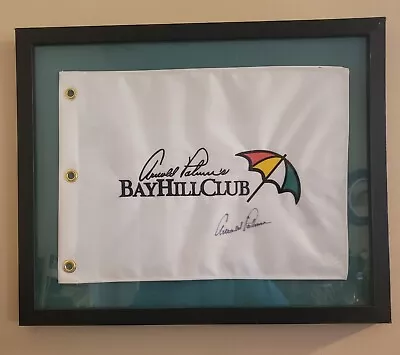 Arnold Palmer Signed Bay Hill Club Flag. Framed.                  • $150