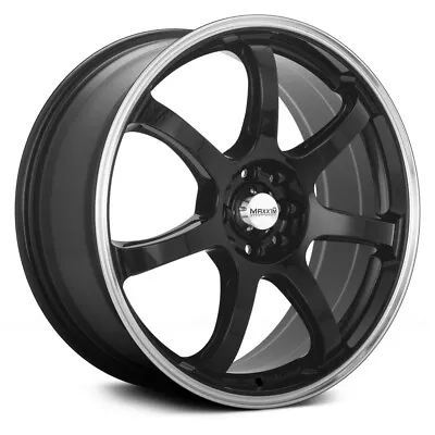 MAXXIM Knight 15X6.5 4X100/4X114.3 ET38 Gloss Black W/Machine Lip (Qty Of 4) • $511.35