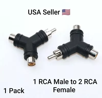 Audio Connectors Adapter Plug RCA Y Splitter AV Audio Converter 1Male To 2Female • $3.79