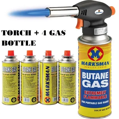 £13.25 • Buy Blow Torch Butane Flamethrower Burner Welding 4 Gas Auto Ignition Soldering Weed