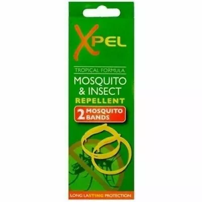 Xpel Adult Mosquito Repellent Bracelet Anti Insect Wrist Band Bug Repeller Bands • £5.02