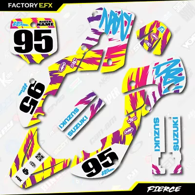 $44.99 • Buy Retro Yellow Fierce Graphics Kit Fits Suzuki DRZ110 DRZ 110 All Years Decal 