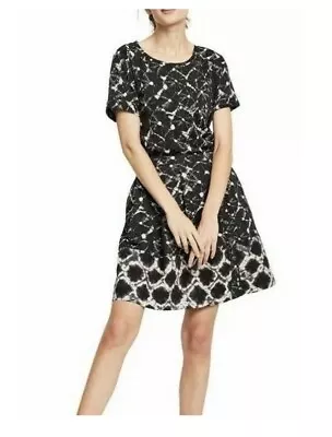Thakoon For Target Womens Shibori Pleated Button Down Shirt Dress Black Medium • $17
