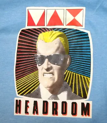 T-Shirt VTG Max Headroom Original 80s Heat Transfer Blue Screen Stars Shirt Sz M • $80.87