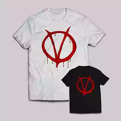 $8.10 • Buy V For Vendetta T Shirt Halloween Haunted Mask Fancy Dress Men Women Kids Top