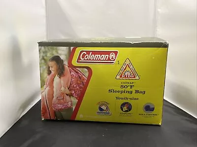 $30.50 • Buy Coleman Kids Sleeping Bag 50 Degree Youth Pink And Orange Butterflies