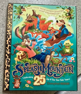 Pin Splash Mountain 3  Jumbo Fantasy Little Golden Book Brer Rabbit Fox Bear • $17.99