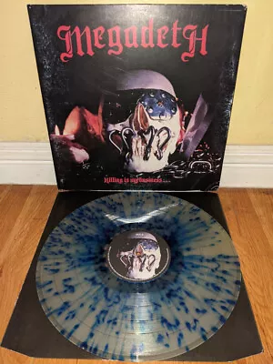 Megadeth Killing Is My Business Vinyl Barely Played Blue/white Splatter Lp Rare! • $49.99