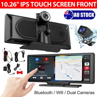 $147.95 • Buy 4K 10.26  Dual Dash Camera UHD 4K WIFI GPS Car Play Video Recorder Touch Screen