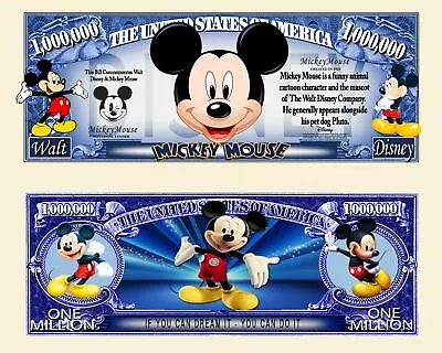 MICKEY MOUSE MILLION DOLLAR BILL (100 Each) • $17.99