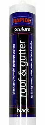 £5.49 • Buy Black Waterproof Roof & Gutter Sealant Silicone Cartridge All Weather Shed Felt