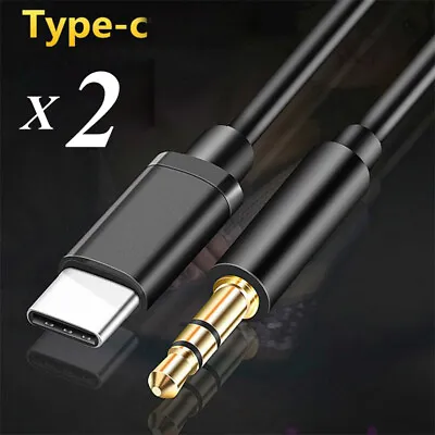 2PC For Samsung S24 Ultra S23 USB 3.1 Type C To 3.5mm AUX Audio Car Adapter Cord • $8.99