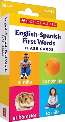 English-Spanish First Words Flash Cards By Scholastic (2021 Print Other) • $5.45