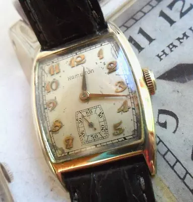 Vintage Men's 1937 Hamilton Watson 17 Jewel Cal. 987-E 10k Gold Filled Watch • $15.50