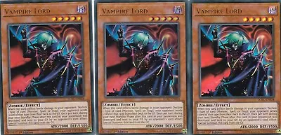 Yugioh  3 X Vampire Lord  Lckc-en024 Legendary Collection Kaiba Ultra • £2.90