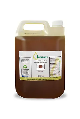 Linseed Oil - 100% Pure Cold Pressed Linseed Oil  - 5 Litres • £29.99