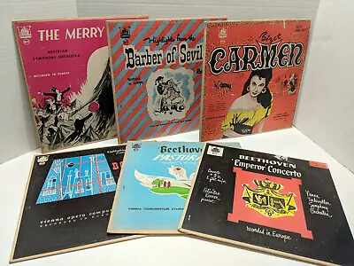 Lot Of 6 Vintage Plymouth Classical Vinyl Records • $19.95