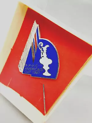 Vintage Enamel Royal Perth Yacht Club - America's Cup 1987 Stick Pin Lapel Badge • $9.93