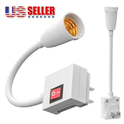 $7.99 • Buy 1/2 Pack E27 LED Light Bulb Lamp Holder Flexible Extension Adapter Socket USA