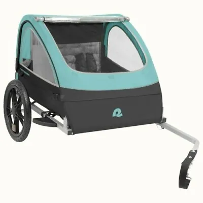Rover Retrospec Kids Bicycle Trailer 2 Passenger~Safety First Design ~ Blue • $118