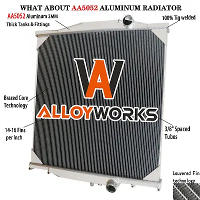 2 Row Aluminum Radiator For 1996-2009 2000 2001 Volvo VN Trucks VNL VNM VT WC WX • $599