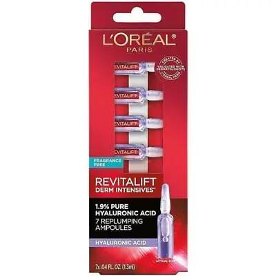 L'Oreal Paris Revitalift Derm Intensives Hyaluronic Acid Serum Ampoules 7 Serums • $7.90