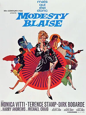 11570.Decor Poster.Room Wall Home Art Design.Modesty Blaise French Retro Movie • $56