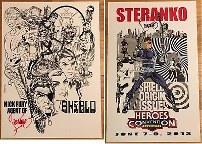 Lot Of 2 NICK FURY Agent Of SHIELD Prints Signed By STERANKO 2013 Marvel Comics • $88