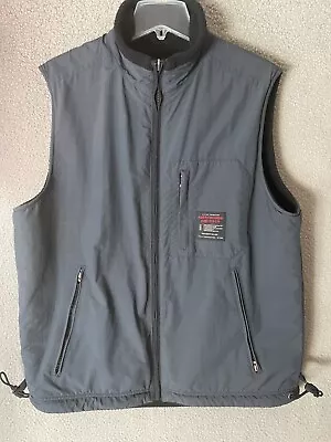 Abercrombie And Fitch VTG Y2K Mens Vest Reversible Medium Fleece Snowrider Gray • $24.99