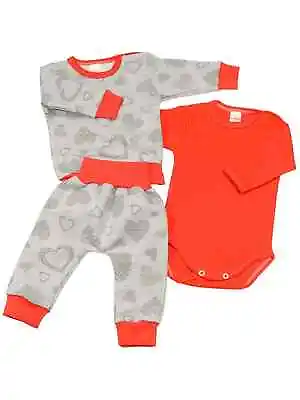 Baby Pants Sweater Clothing Gift Set 3 Pcs Long Sleeve Girl 22839 • £10.30