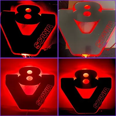 Mirror V8  Led Light Truck Interior Acrylic Led Board 24V Back Board • £94.99