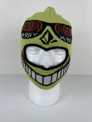 Volcom X-Ray Strange Face Mask Beanie Lime Green RN#29475 CA#32350 • $75