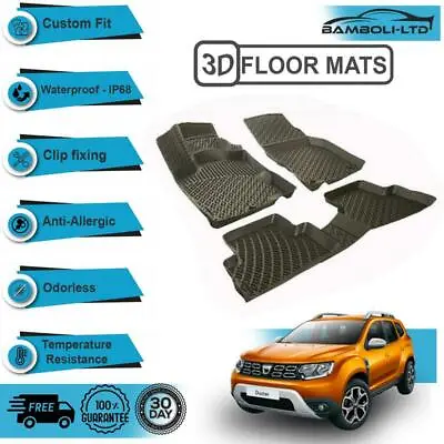 3D Floor Mats Liner Fit Interior Protector For Dacia Duster 2WD 2017-UP (Black) • $94.90