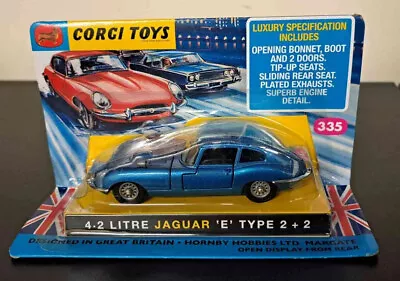 Corgi 1/46 Jaguar 4.2 Litre E Type Blue Rt33501 - Split Packaging • £18.99