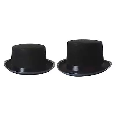 Black Top Hat Magician Vintage Cap Steampunk Top Hats Gothic • £6.30