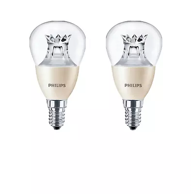 Philips 4W Golf Ball Master LED 25W Dimmable E14 SES 2700K Warm White 2 Pack • £15.50