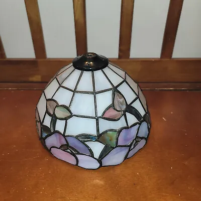 Stained Glass Lamp Shade Art & Craft Mission Style  Round. • $55