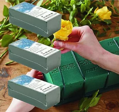 3 Green Wet Foam Oasis Bricks For Fresh Floral Crafts Flower Arranging Oasis • £8.98