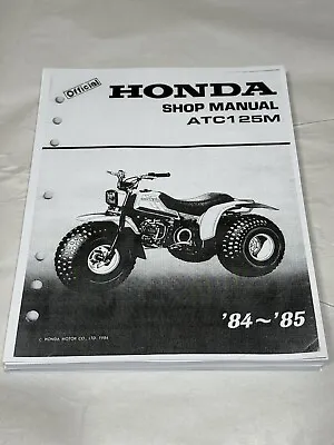 Official Factory Service Shop Manual Repair 1984 1985 Honda ATC125M ATC125 M • $15.99