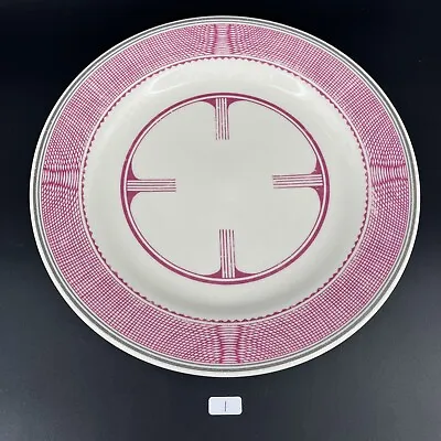 Santa Fe Railroad MIMBRENO Reproduction RED DINNER PLATE  By PIPESTONE 10 3/8  • $55