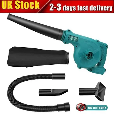 Cordless Air Blower For Makita 18v Garden Snow Dust Leaf Electric Suction Vacuum • £16.89