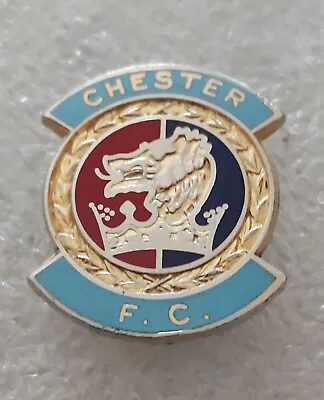 £13.80 • Buy CHESTER FC (Cheshire) ENAMEL FOOTBALL CLUB CREST PIN BADGE By COFFER Of LONDON