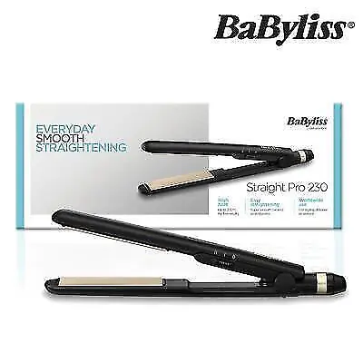 Babyliss Hair Straightener Ceramic Plates Straight Pro 230 Straighteners - 2089U • £25.95
