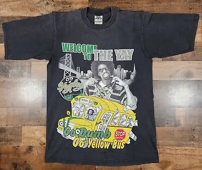 Vintage Mac Dre Rap Tee Shirt Large Black Go Dumb Hyphy Bay Area Yellow Bus • $180