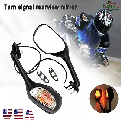 Rear View Mirror Turn Signal Fit For SUZUKI GSXR600 GSX-R 750 2006-2021 17 18 19 • $28.01