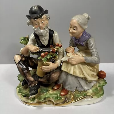 Ucagco Japan Porcelain Old Man And Old Woman Figurine Vintage • $29.99