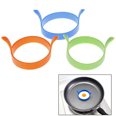 1PC Silicone Fried Egg Pancake Ring Omelette Fried Egg Round Shaper Eggs Moul-ca • $1.55