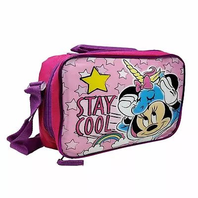 Disney Minnie Mouse Insulated Lunch Bag W/Shoulder Strap • £12.30